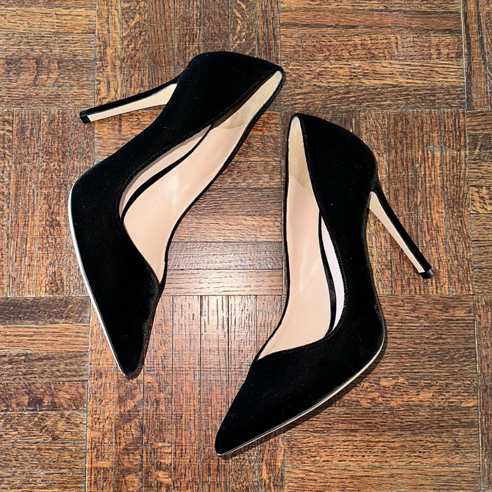 Black Velvet Pumps 38.5 - Picture 2 of 5